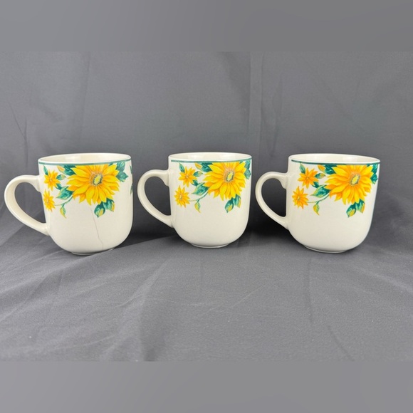 Thomson Pottery 5x Sunflower Ceramic Mugs - Picture 11 of 14